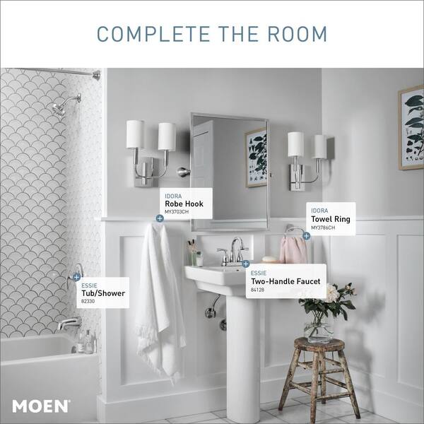 Moen P5500 Contemporary Towel Ring – Chrome, Small, Concealed Mount, Quick Install