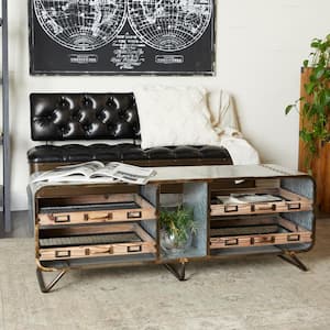 4 Drawers Metal Stationary Gray Storage Unit