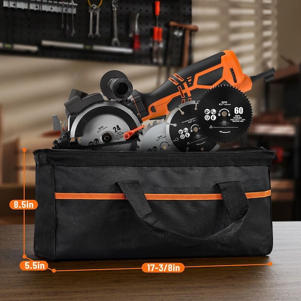 MCS01A 4-1/2 Compact Circular Saw with Laser Guide 6 Blades