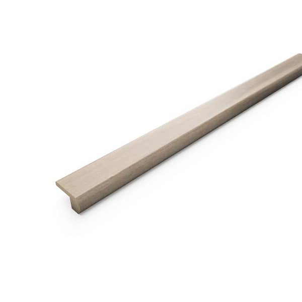OptiWood Gunmetal 0.45 in. Thick x 2 in. Width x 78 in. Length Overlap Stair Nose Molding
