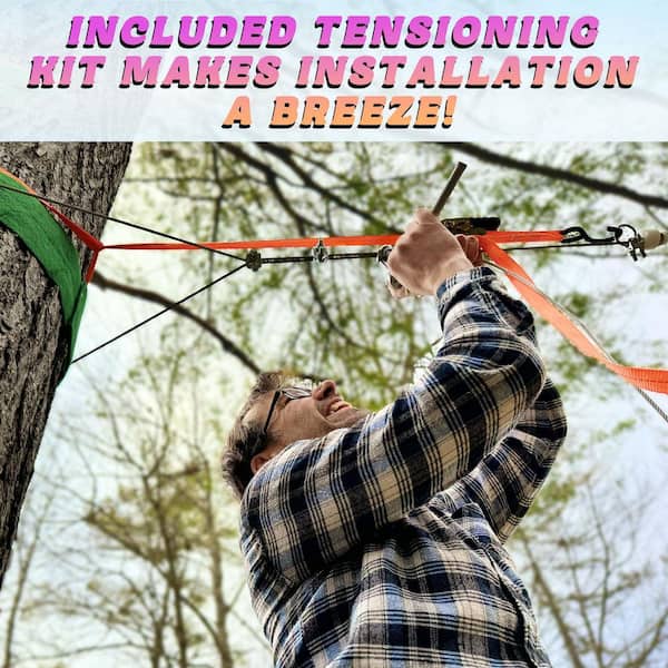 Zipline Series 105 ft. Backyard Outdoor Recreation Kit with