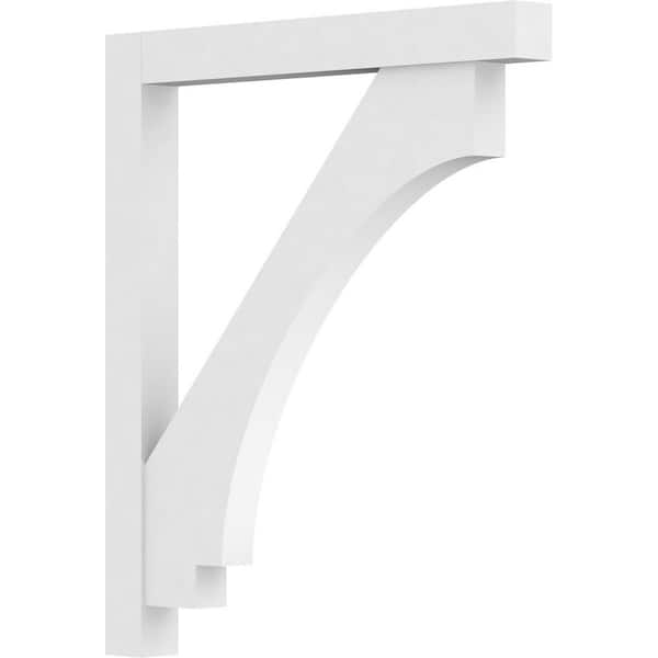 Ekena Millwork Standard Imperial 3 in. W x 36 in. H x 36 in. D Signature Urethane Polyurethane Bracket With Block Ends