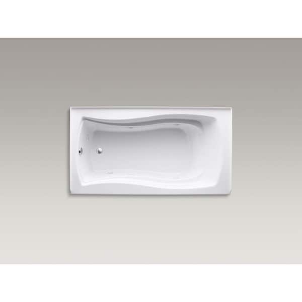 KOHLER Mariposa 5.5 ft. Acrylic Hourglass Rectangular Drop-in Whirlpool Bathtub in White