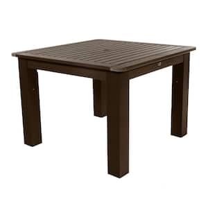 Weathered Acorn Square Recycled Plastic Outdoor Dining Table