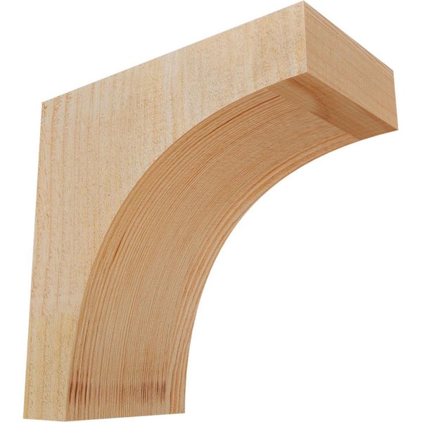 Ekena Millwork 4 in. x 8 in. x 8 in. Douglas Fir Huntington Rough Sawn Corbel