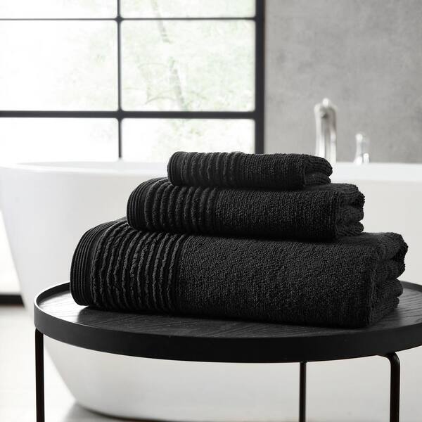 12 Packs Black Face Cloths – 100% Pure Soft Cotton Wash Cloths, 30cm X 30cm