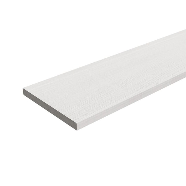 1/2 in. x 5-1/2 in. x 5-3/4 ft. Arctic Snow Flat Top Composite Fence Picket