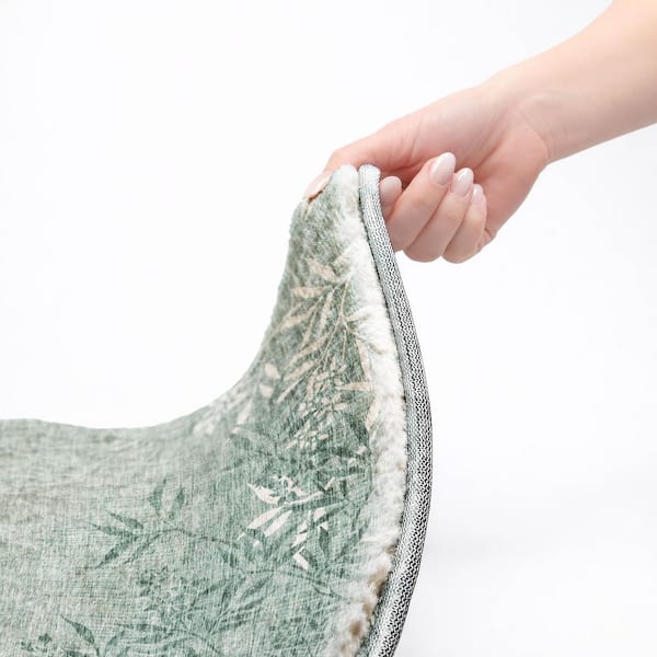 Dream Shag Premium Machine Washable Abstract ADS673 Sage 5 ft. x 7 ft. 6 in. Area Rug