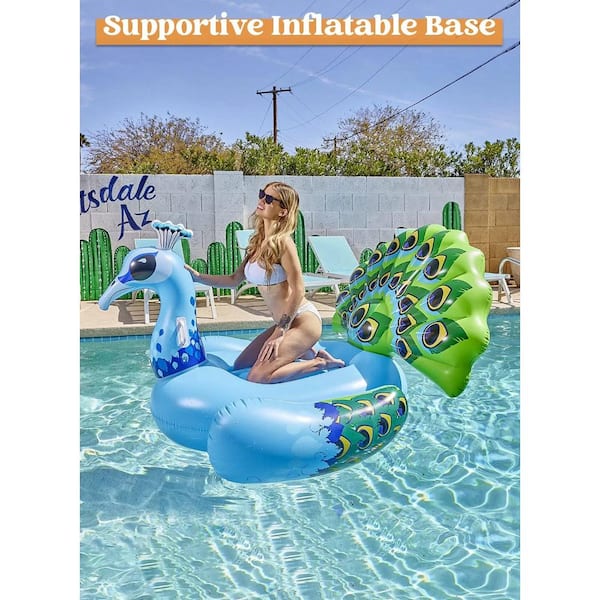 Giant Inflatable Ride on Raft Peacock Pool Float