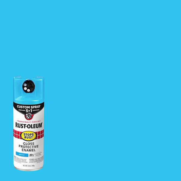 Rust-Oleum Stops Rust 12 oz. Custom Spray 5-in-1 Gloss Maui Blue Spray Paint