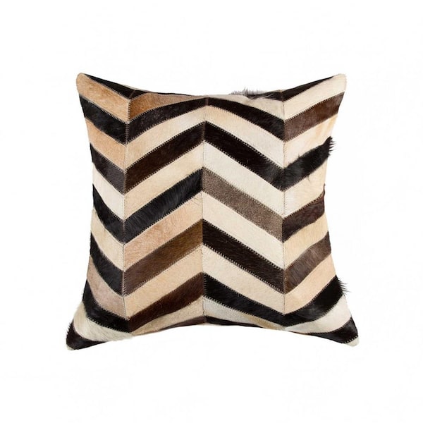 HomeRoots Josephine Multi-Colored Geometric Cotton 18 in. x 18 in. Throw Pillow