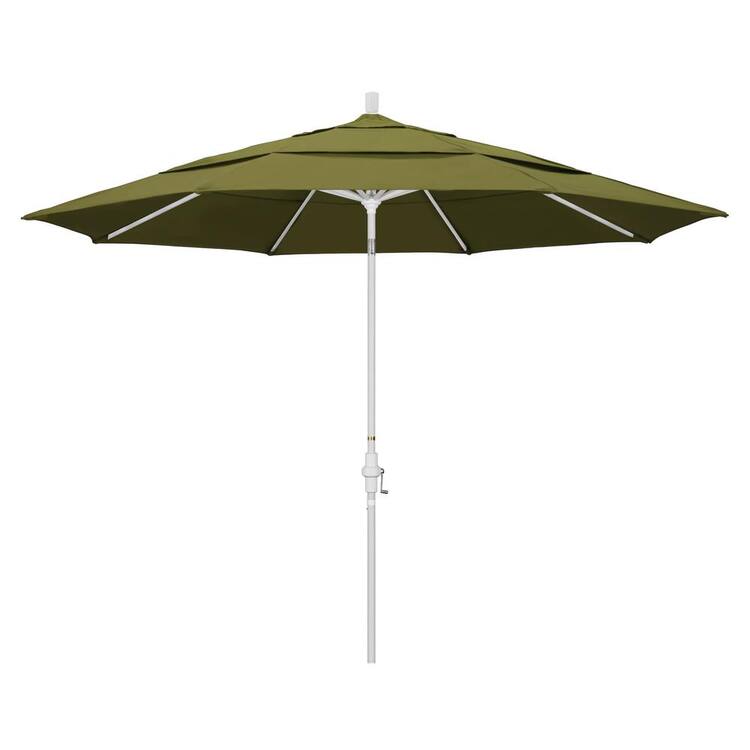 California Umbrella 11 ft. Aluminum Collar Tilt Double Vented Patio Umbrella in Palm Pacifica