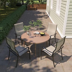 48 in. W Round Aluminum Outdoor Dining Table Not included Chair