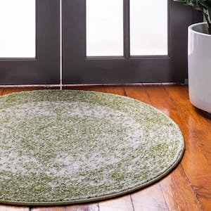 Bromley Midnight Green 8 ft. Round Area Rug
