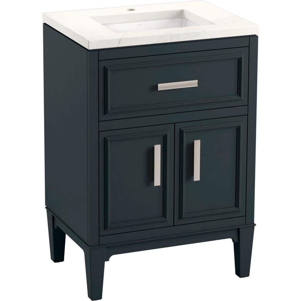 Southerk 24-Inch Slate Gray Quartz Bathroom Vanity