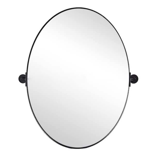 MOON MIRROR 30 in W x 1 in H Oval Wall Mounted Vanity Mirror