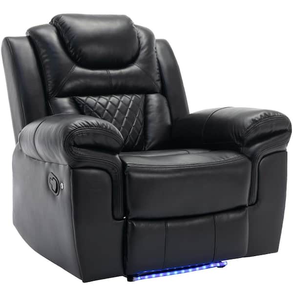 Merax Black Recliner Chair – LED Lighting & Ultimate Comfort - Image 3
