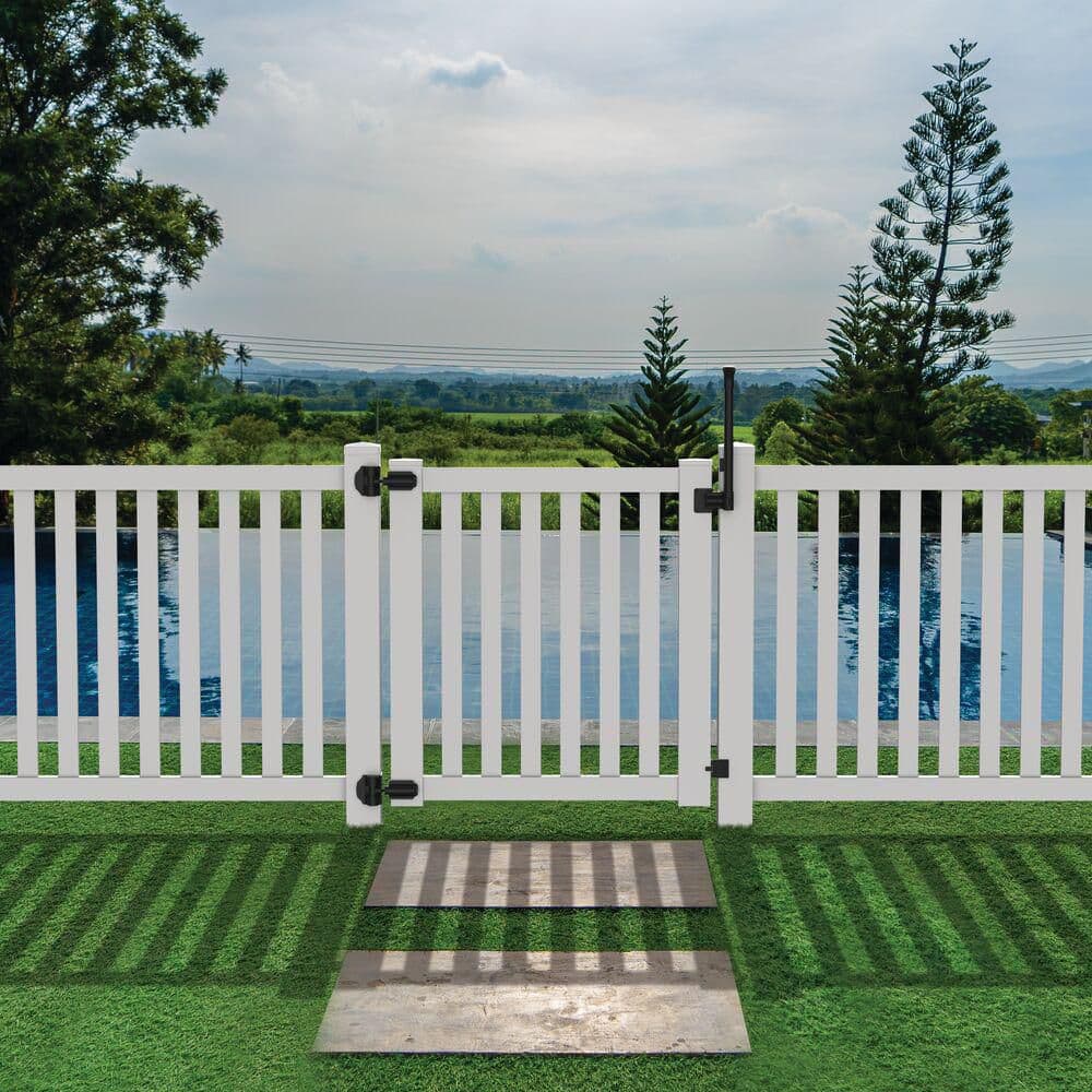 Terex 4-ft White Vinyl Pool Fence Gate Kit