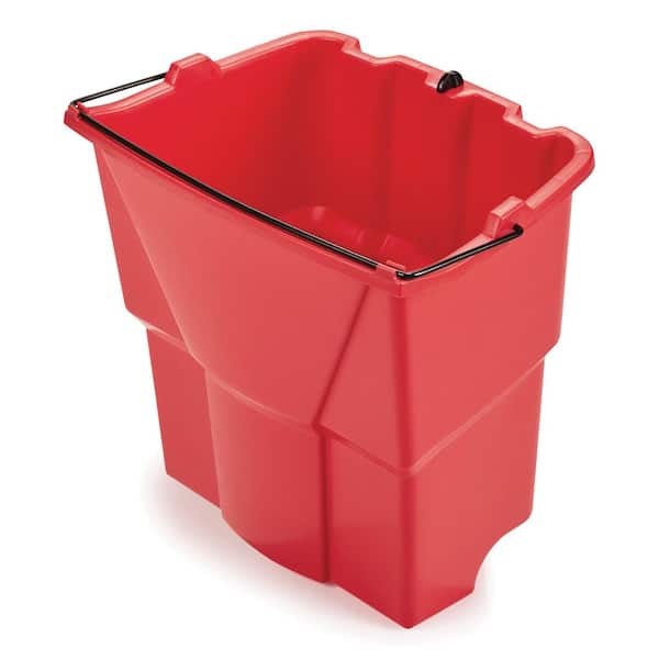 Rubbermaid Commercial Products WaveBrake 4.5 Gal. Red Plastic Dirty Water Bucket