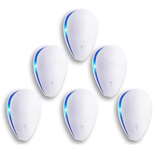 Justincity 3-Watt Electronic Indoor Mouse Rats Rodent Plug-in Repellent with Ultrasonic Pest Control Repeller Insect Rat (6-Pack)