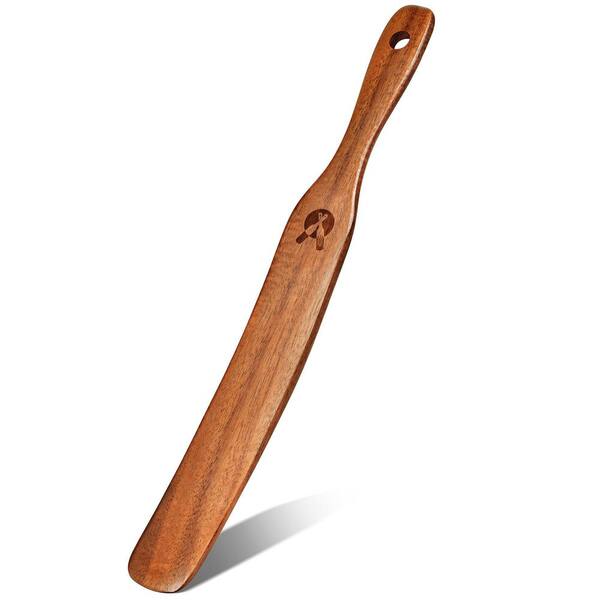 Teak Spurtle and Dough Whisk with High Moist Resistance for Sourdough Starter and NonStick Cookware (1-Pack)