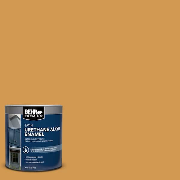 1 qt. #PPU6-02 Saffron Strands Satin Enamel Urethane Alkyd Interior/Exterior Paint