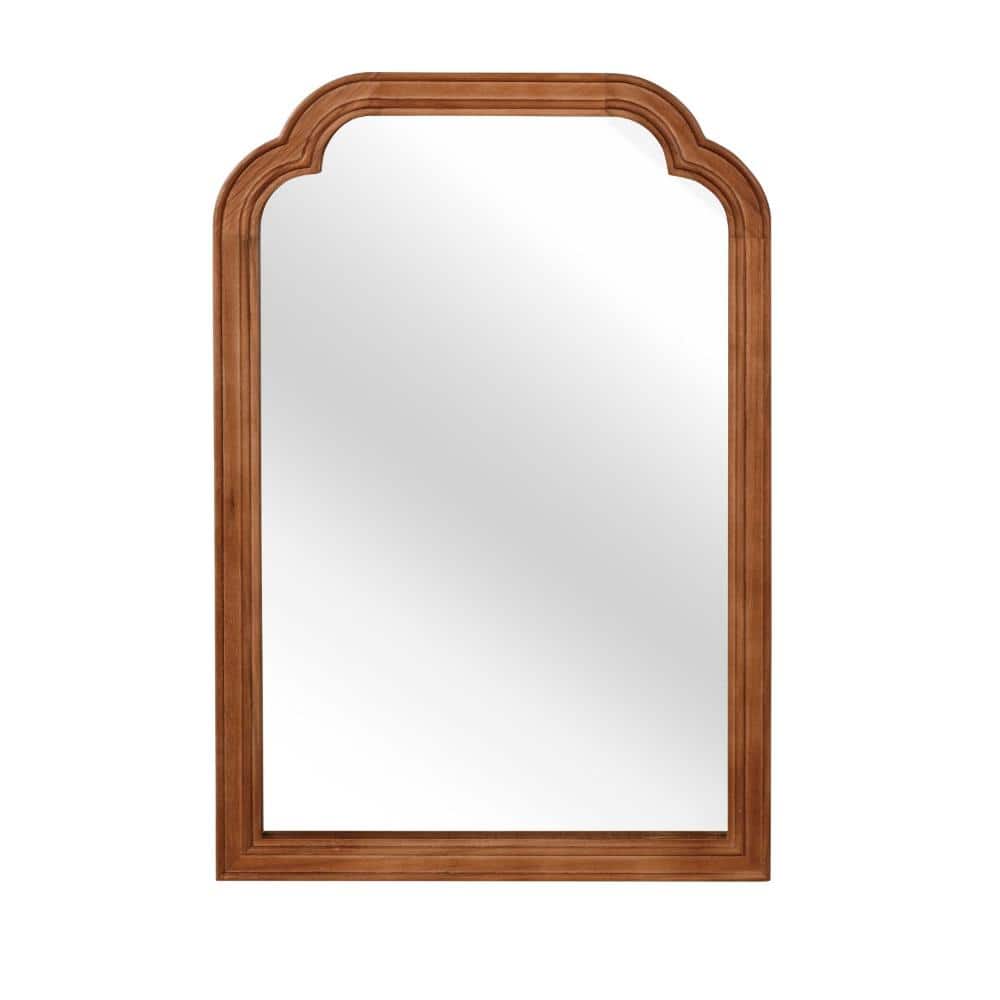 Brown 20 in. W x 30 in. H Art Deco, Classic, Modern Rectangle Wood Framed Mirror price history on PriceWatchPro