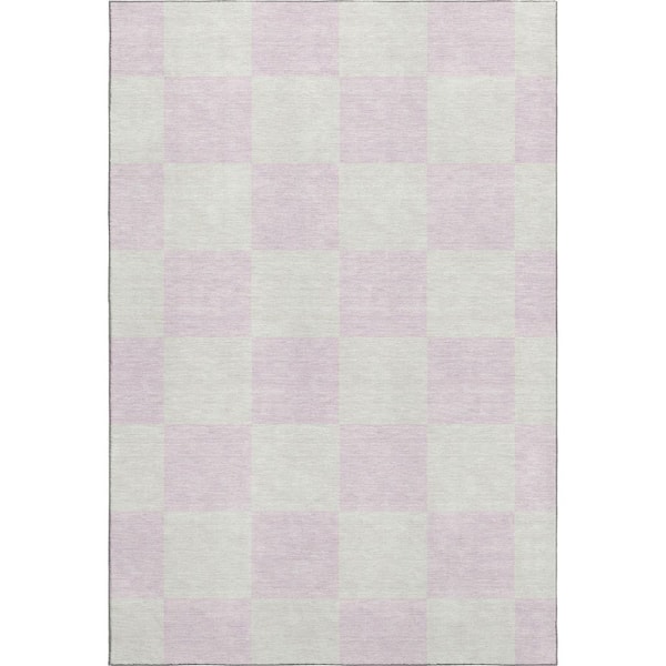 Mayfield Premium Machine Washable Abstract AMF2345 Pink 8 ft. x 10 ft. Area Rug