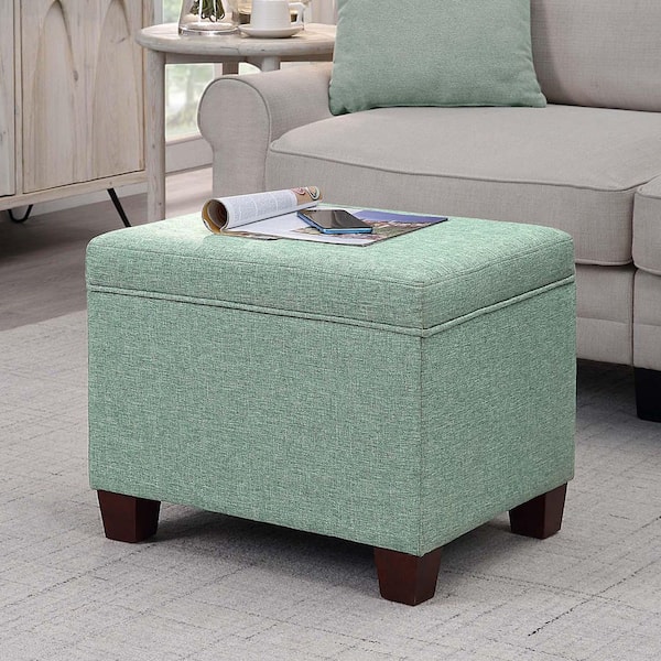 Madison Green Fabric Storage Ottoman