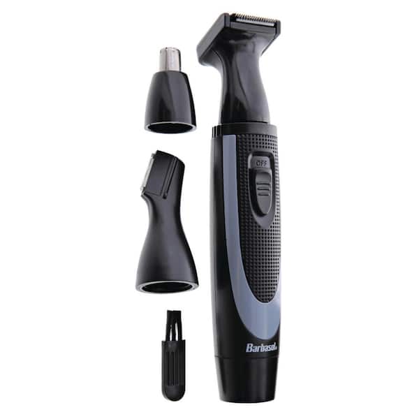 Barbasol 3-Piece Personal Grooming Kit, Detail Trimmer, Micro and Ear/Nose Attachments, Battery-Powered: Requires 1 AA