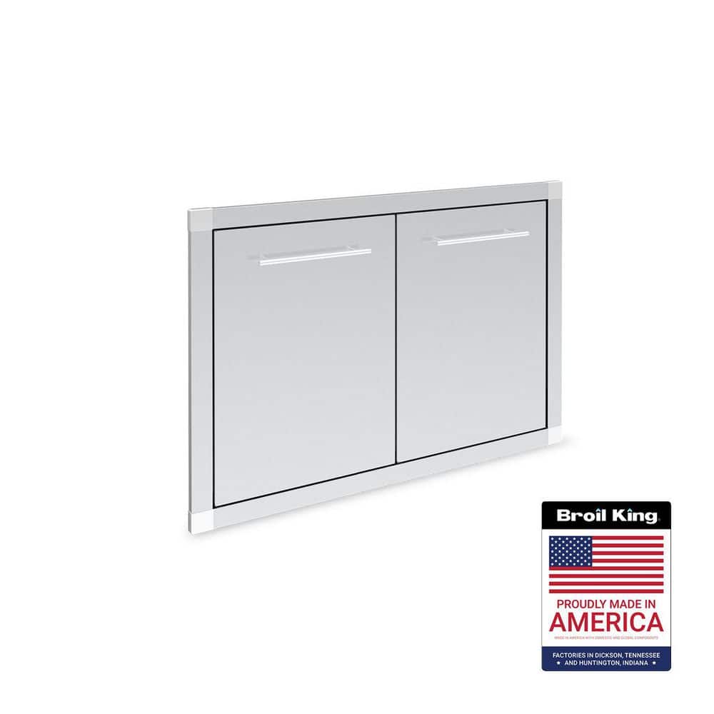 Built In 39.25 in. Stainless Steel 2-Door Access Door