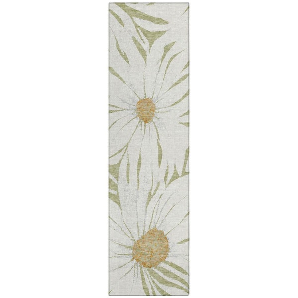 Addison Rugs Chantille Machine Washable Indoor/Outdoor Abstract ACN2263 Aloe 2 ft. 3 in. x 7 ft. 6 in. Runner Rug
