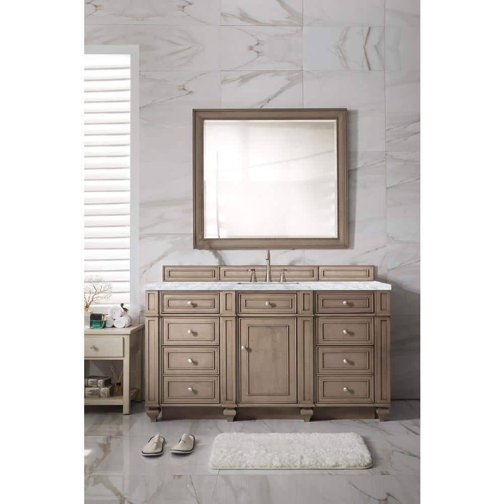 Bristol 60" Dark Wood Single Bathroom Vanity