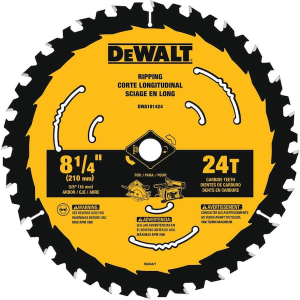 DEWALT 8-1/4 in. 24-Tooth Circular Saw Blade