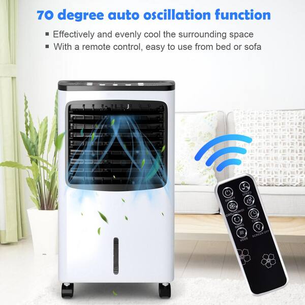 Hub radioactivity Screenplay Gymax 10,000 BTU (DOE) Evaporative Portable Air Conditioner Cooler Fan with  3-Modes and Speeds Home Office GYM06545 - The Home Depot
