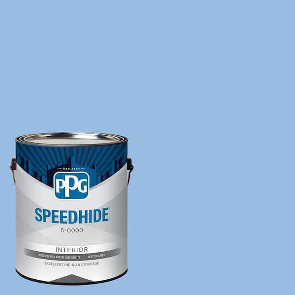 SPEEDHIDE 1 gal. PPG1242-3 Viva La Bleu Semi-Gloss Interior Paint