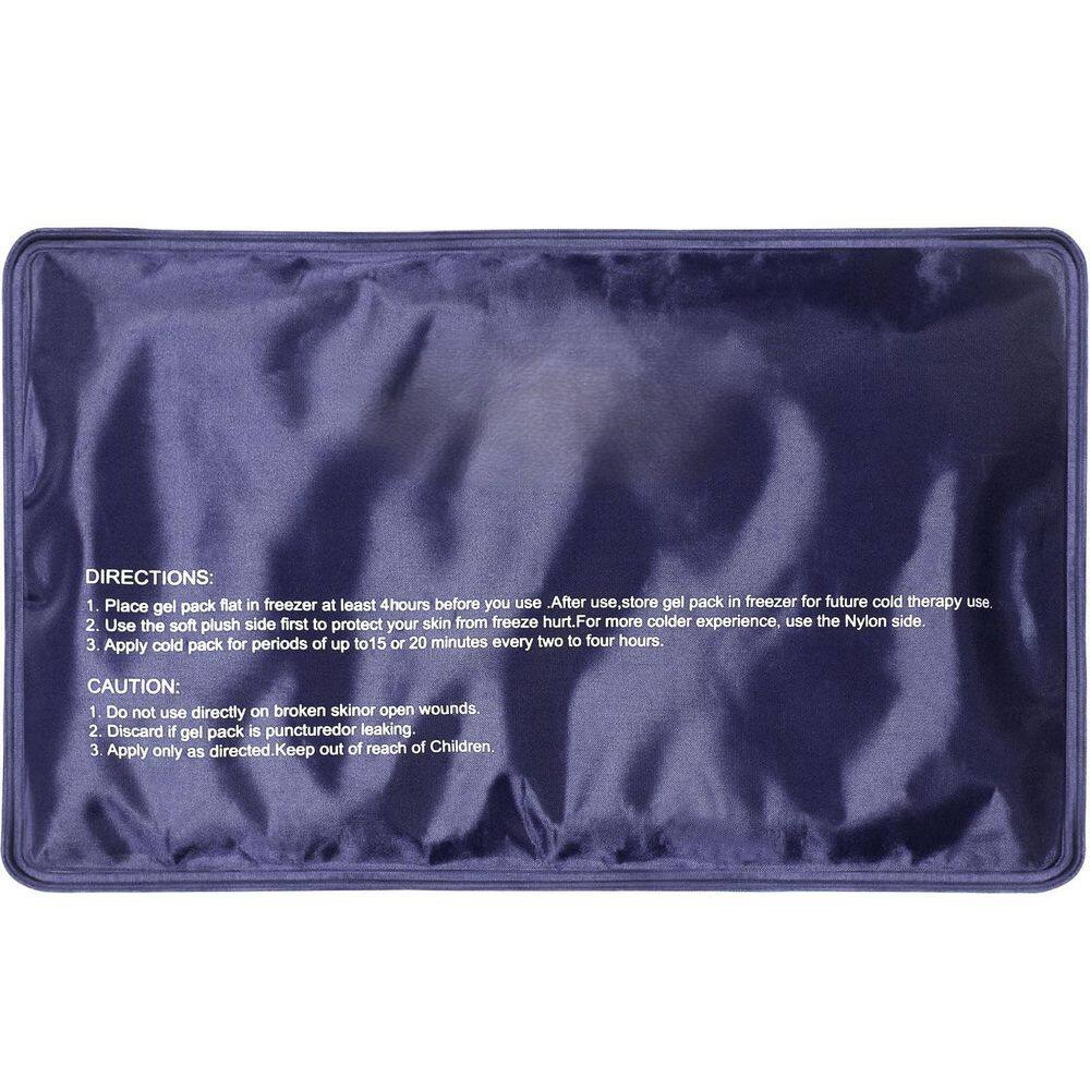 7 in. x 11 in. Gel Ice Pack for Injuries Reusable Cold Compress for Pain Relief, Blue (1-Pack)