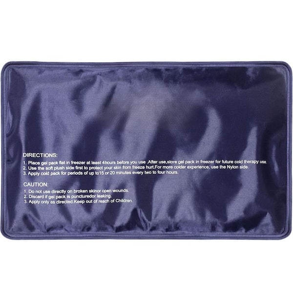 7 in. x 11 in. Gel Ice Pack for Injuries Reusable Cold Compress for Pain Relief, Blue (1-Pack)