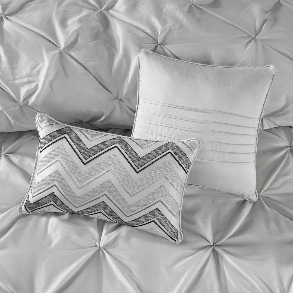 Gray King Microfiber 24-Piece Bed in a Bag Set