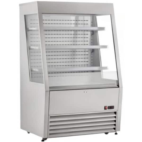 36.5 in. W 11.3 Cu. Ft. Commercial NSF Uber Eats Door dash Open Display Refrigerator EC12S in Stainless Steel