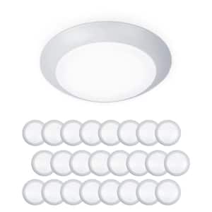Disc 4 in. 1-Light White LED Flush Mount (24-Pack)