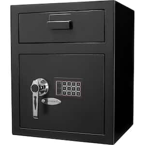 1.1 cu. ft. Steel Large Keypad Depository Safe, Black