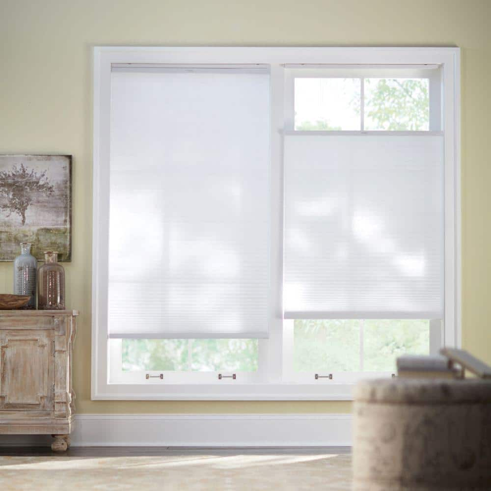 Home Decorators Collection Snow Drift Top Down Bottom Up Cordless Light  Filtering Cellular Shades - 35 in. W x 48 in. L (Actual Size 34.75 x 48)  10793478634248 - The Home Depot