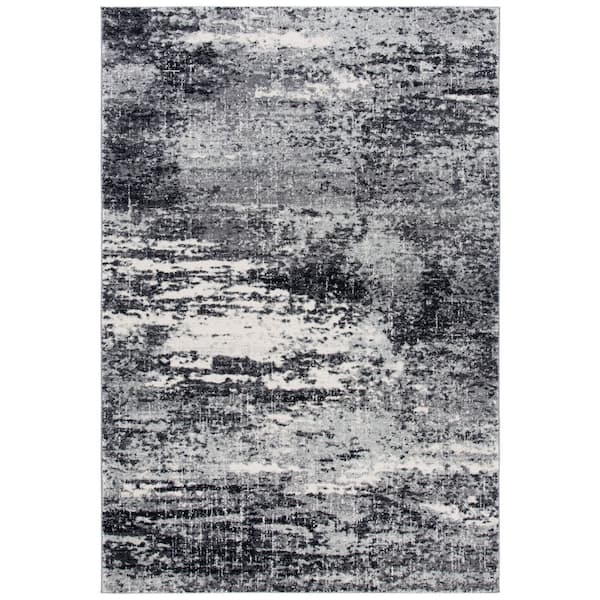SAFAVIEH Evoke Ivory/Dark Gray Doormat 3 ft. x 5 ft. Solid Area Rug