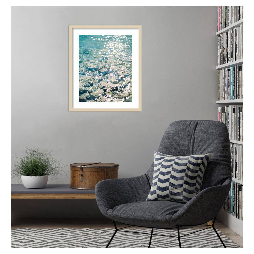 Sunny Day Glacial Water Coastal Photography Framed Wall Art