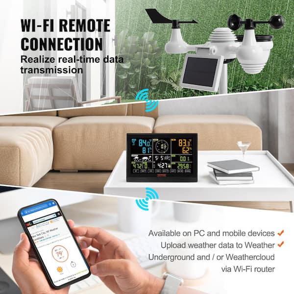 20-In-1 Wi-Fi Weather Station with Digital Display for Temperature
