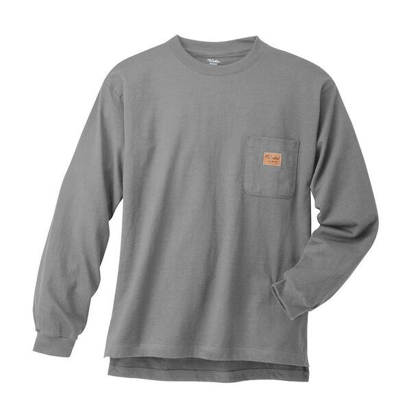 Walls Long Sleeve Heavyweight Crew 2X-Large Regular Tee in Gray
