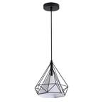 aiwen 9.8 in. 1-Light Modern Black Cage Pendant Light Farmhouse