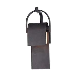 Laredo 1-Light Rustic Forge Integrated LED Outdoor Wall Lantern Sconce