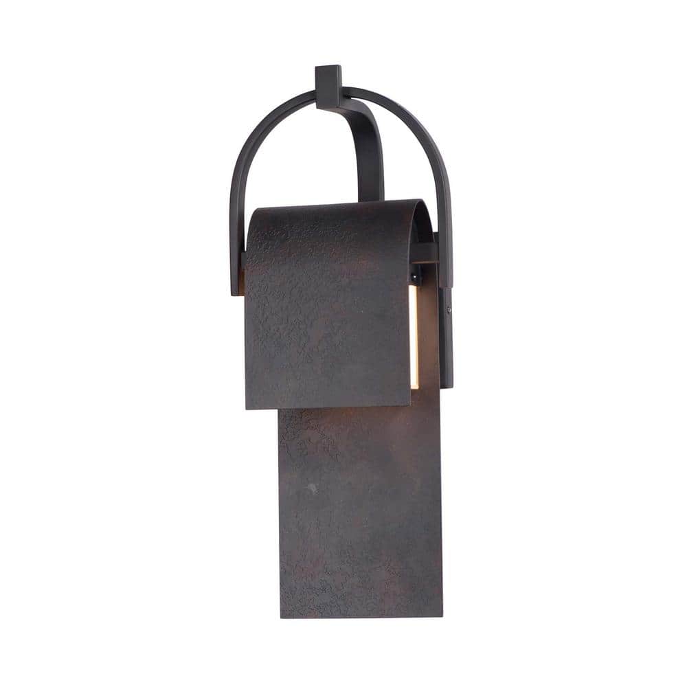 Laredo 1-Light Rustic Forge Integrated LED Outdoor Wall Lantern Sconce price history on PriceWatchPro